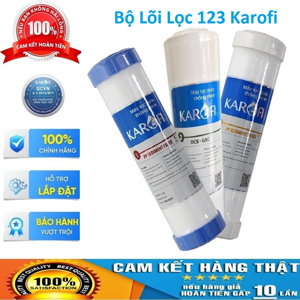 Bộ 123 Lõi Lọc Nước Karofi