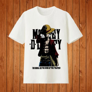 Áo thun Áo phông Unisex tay ngắn cotton in hình MonKey D.Luffy - OnePiece mặc cho cả nam và nữ thoáng mát hè 2021