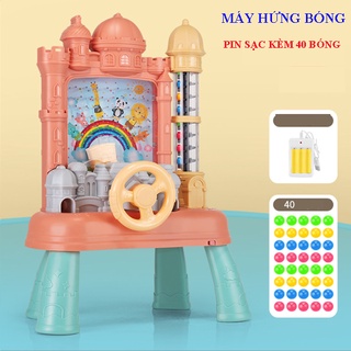 Máy Bắn Bóng 40 Bóng Kèm Pin Sạc Điện và Vô Lăng Điều Khiển Dễ Dàng Được Bé Yêu Thích