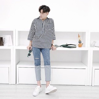 Áo Sơ mi tay lửng cổ chui cục cute