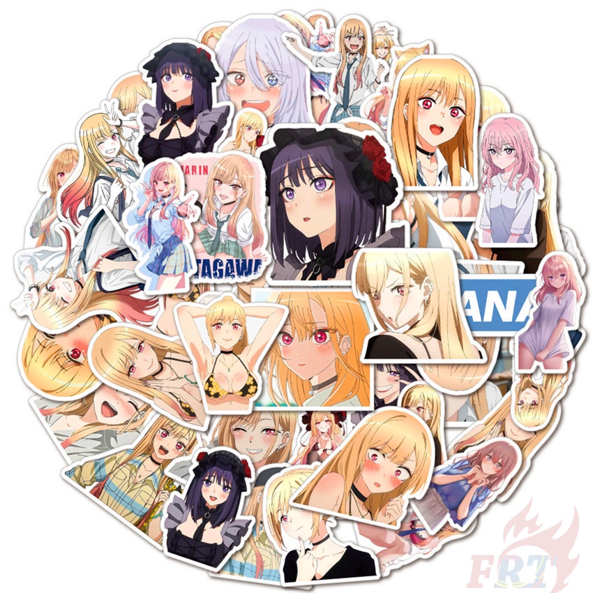 Bộ 100 Cái/Bộ ❉ Miếng Dán Trang Trí Hình Nhân Vật Darling ❉ Sticker Dán Tường Chống Thấm Nước Hình Kitagawa Marin Gojo Wakana