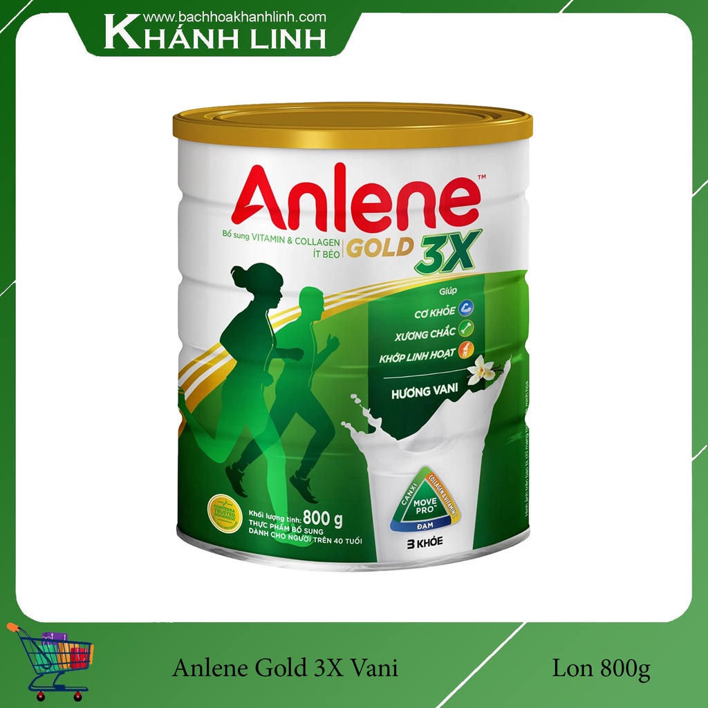 Sữa Bột Anlene Gold Vanilla lon 800g (trên 40 tuổi)