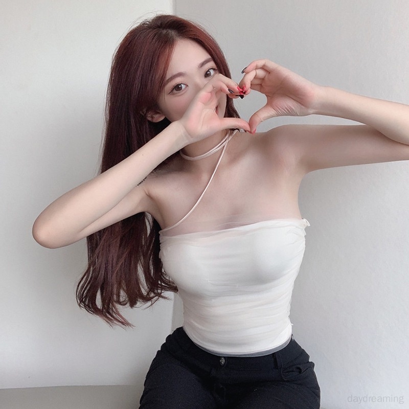 Áo Croptop Hai Dây Ôm Dáng Màu Sắc Thời Trang Cho Nữ