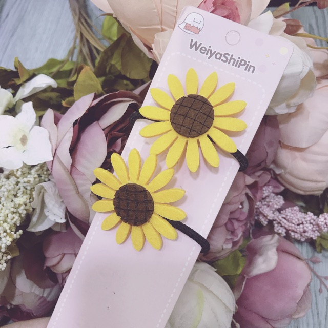 Cột tóc hoa hương dương to ( hình thật )