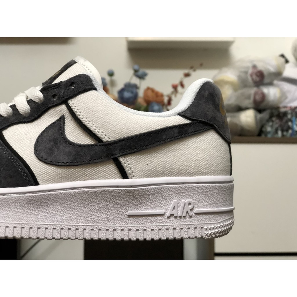 Giày Sneaker Af1 Low Trắng Viền Đen Da Lộn Hàng Cao Cấp Fullbox, Giày thể thao nam nữ af1 trắng đen da lộn,lót trần bông