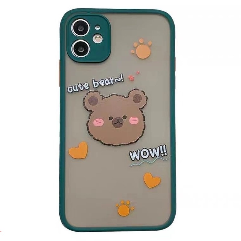 Ốp Điện Thoại Dẻo Trong Suốt Họa Tiết Hoạt Hình Chú Gấu Dễ Thương Cho IPhone 11 12 13 Pro Max XR X XS Max 8 7 6 Plus