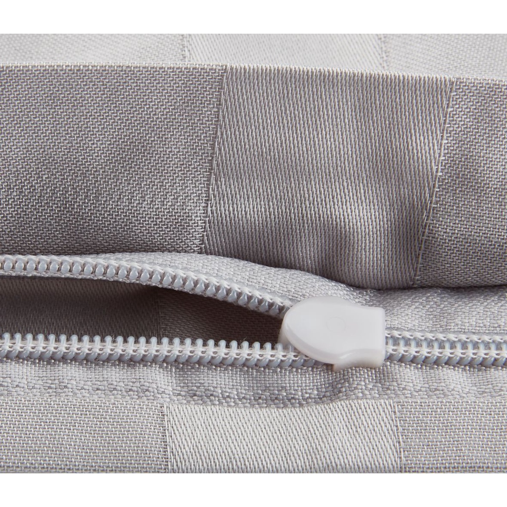 Bộ vỏ chăn gối đôi | JYSK Nell | cotton sateen | xám nhạt | R200xD220cm/R50xD70cm