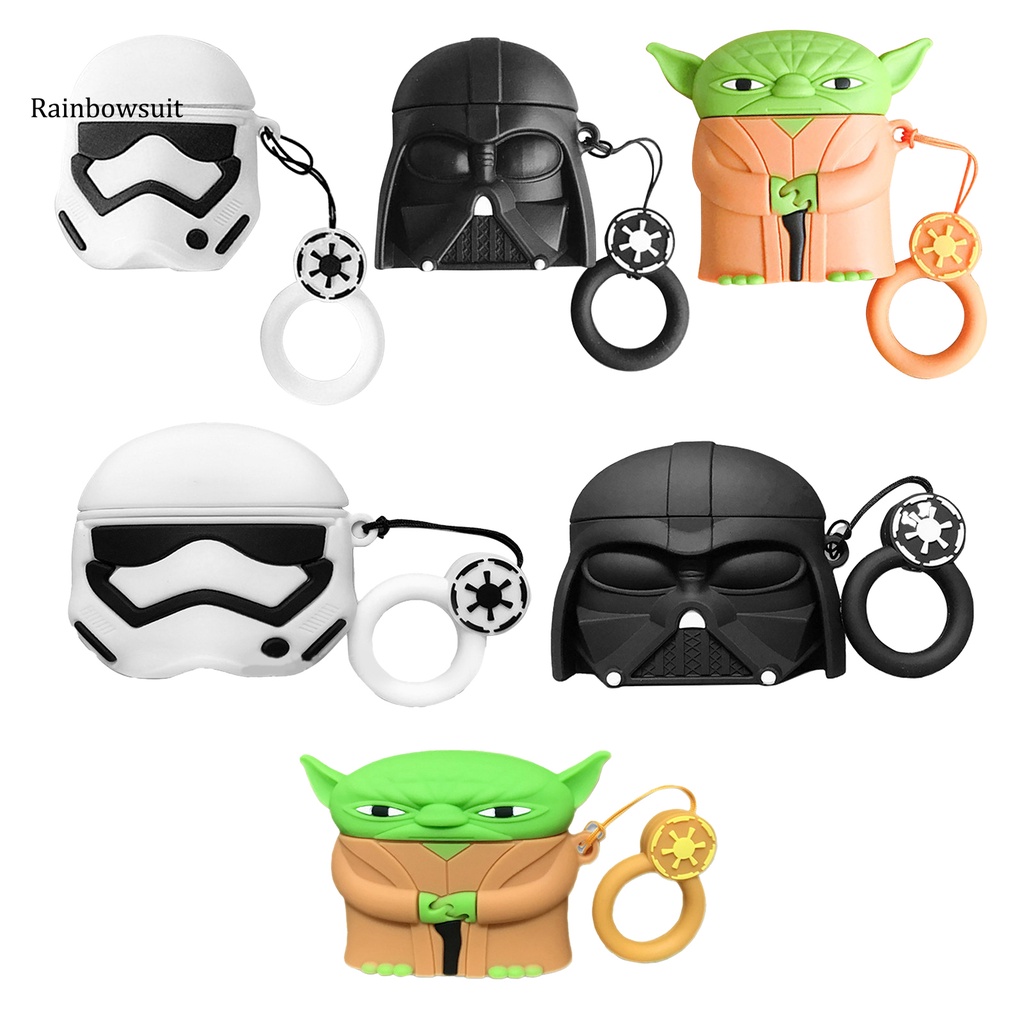 Vỏ bảo vệ hộp sạc tai nghe darth-vader black samurai thích hợp cho AirPods 1/2 AirPods Pro 3