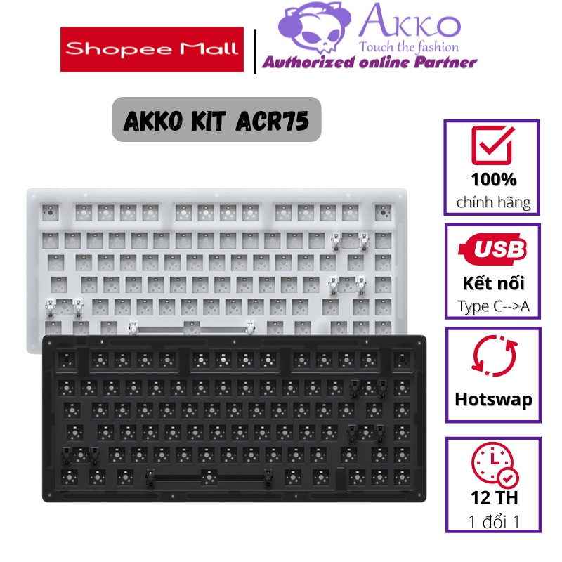 Kit bàn phím cơ AKKO ACR75 (Hotswap / RGB / Foam tiêu âm / Gasket Mount)