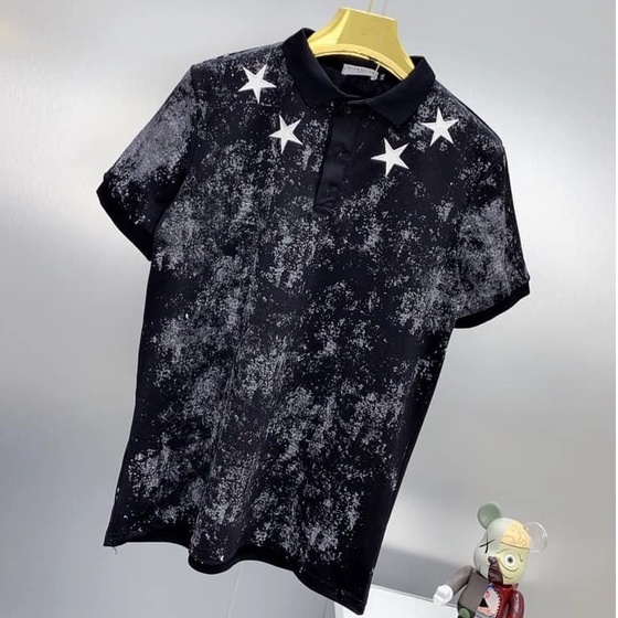Áo polo nam phối lưng hoạ tiết cổ sao, áo cộc tay cổ bẻ chất poly cotton AP48 - PANDO FASHION