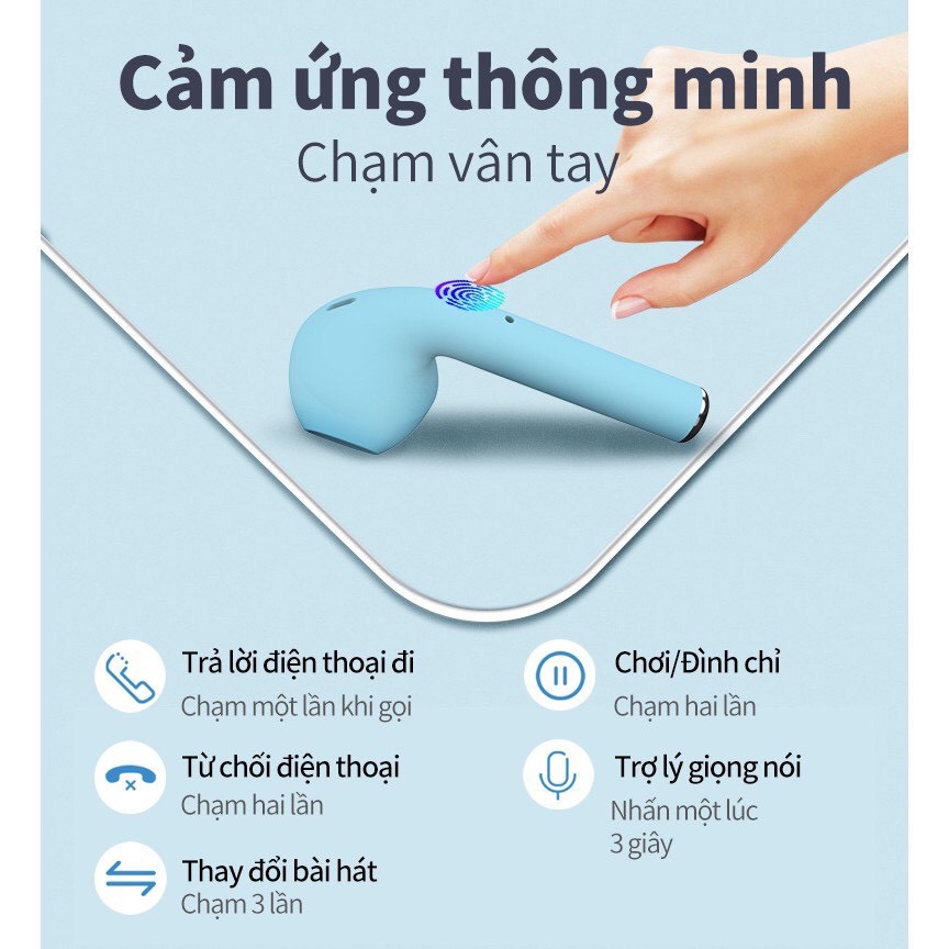 Tai nghe Bluetooth không dây Inpods12 i12 TWS điều khiển cảm biến âm thanh HIFI cho Android iOS