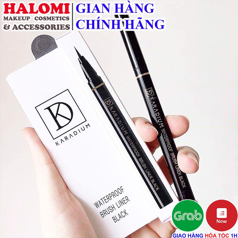 Bút Kẻ Mắt Nước Karadium Waterproof Brush Liner Black 0.55g