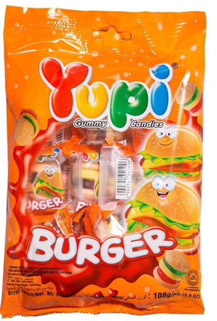 KẸO DẺO YUPI HAMBURGER GÓI 12 cái