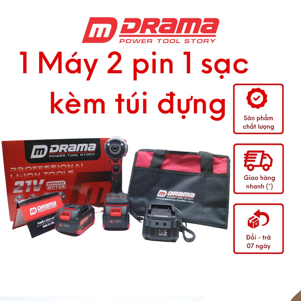 Máy Chuyên Vít Đỏ DRAMA Dòng Cao Cấp D5168 Không Chổi Than 3 Chế Độ 3 đèn Tốc Độ Cao