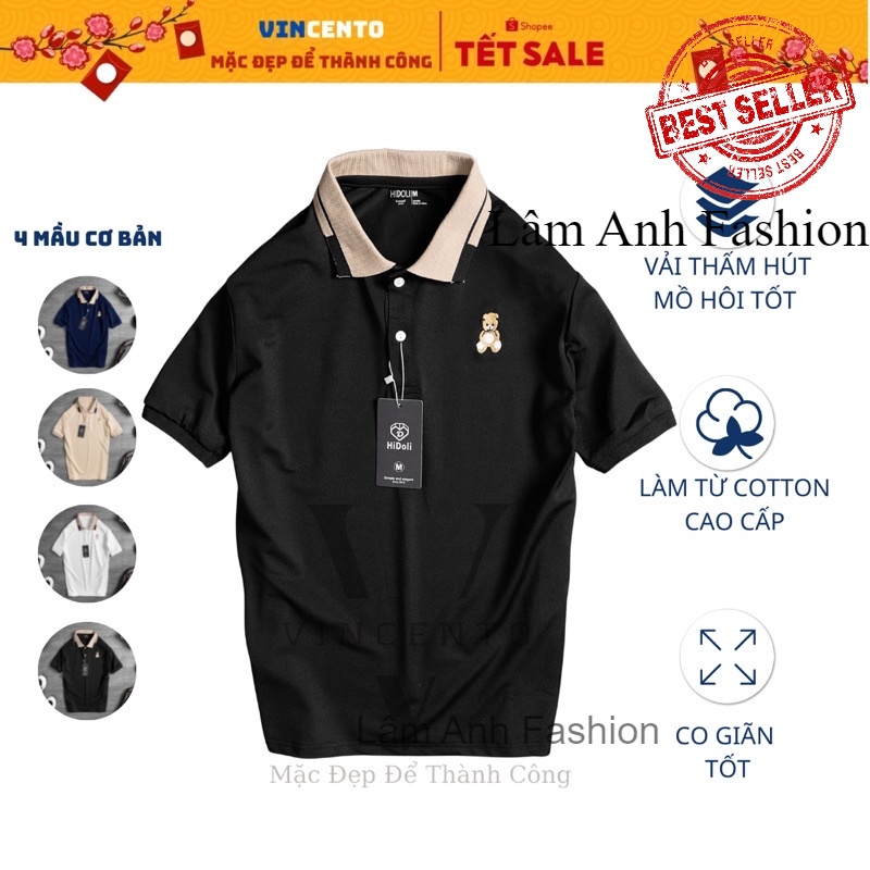 Áo Thun Nam Có Cổ Tay Ngắn Vải Cá Sấu, Chất Premium Cotton Thấm Hút Cực Tốt [ Hàng VNXK ] | BigBuy360 - bigbuy360.vn