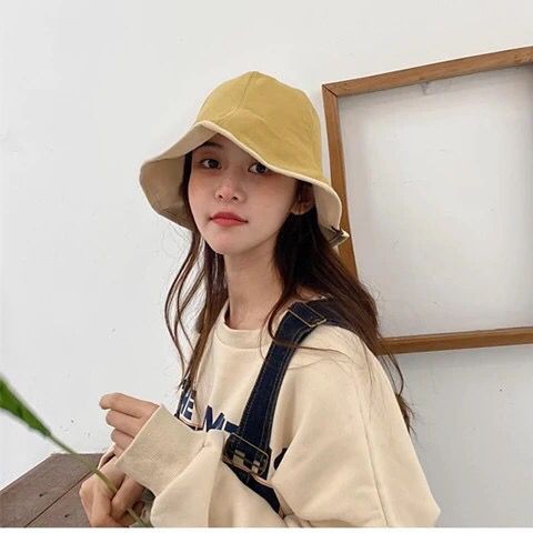 Nón tai bèo vành nhỏ hai mặt chống nắng phong cách Hàn Quốc thời trang mùa hè dễ phối đồ cho nữ
