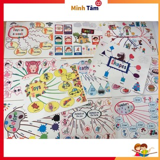 Flashcard mind map khổ A4