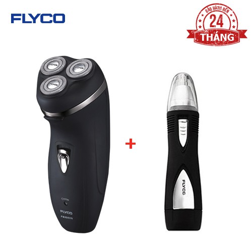 Combo Máy Cạo Râu Flyco 3 Lưỡi Kép FS330VN & Máy Tỉa Lông Mũi FS7805VN Hàng Chính Hãng