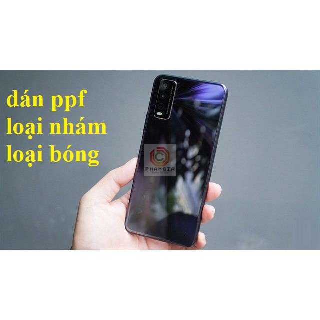 Dán màn hình PPF dành cho Vivo Y12s Loại nhám, bóng chống trầy xước