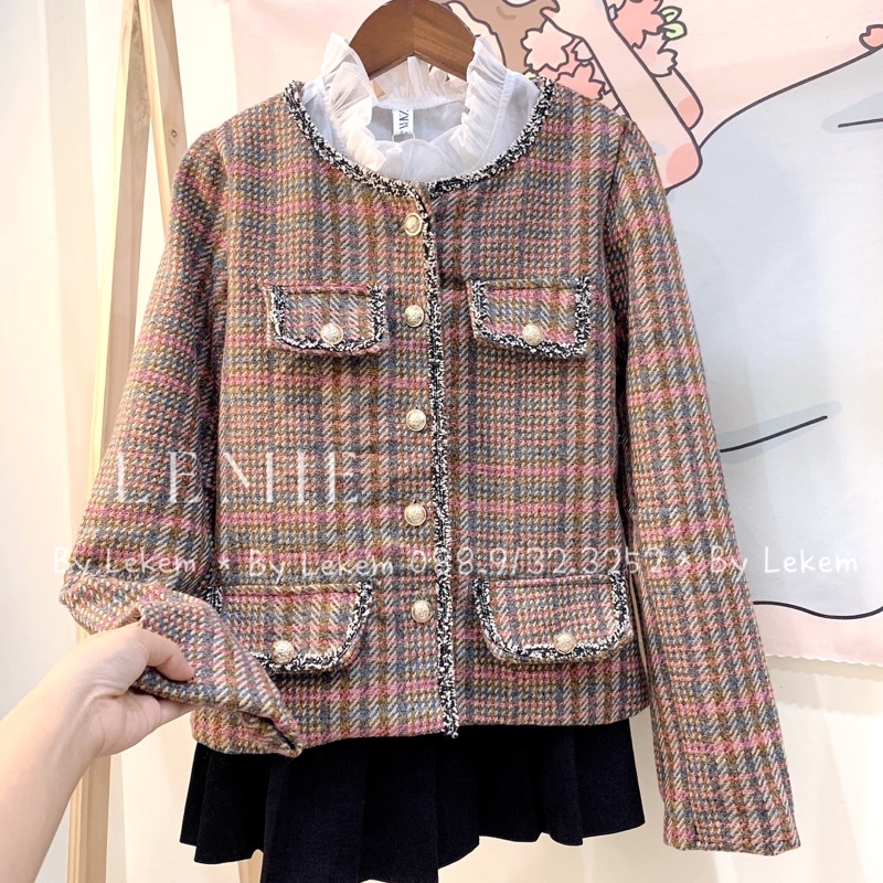 Áo Khoác Dạ Tweed Áo Dạ 2 Lớp Siêu Xinh , Ảnh Thật Đủ Màu Lekemqc ❤️