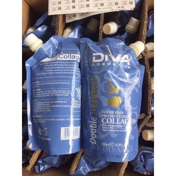 Hấp Dầu DIVA Collagen 500ml Hàng Chính Hãng