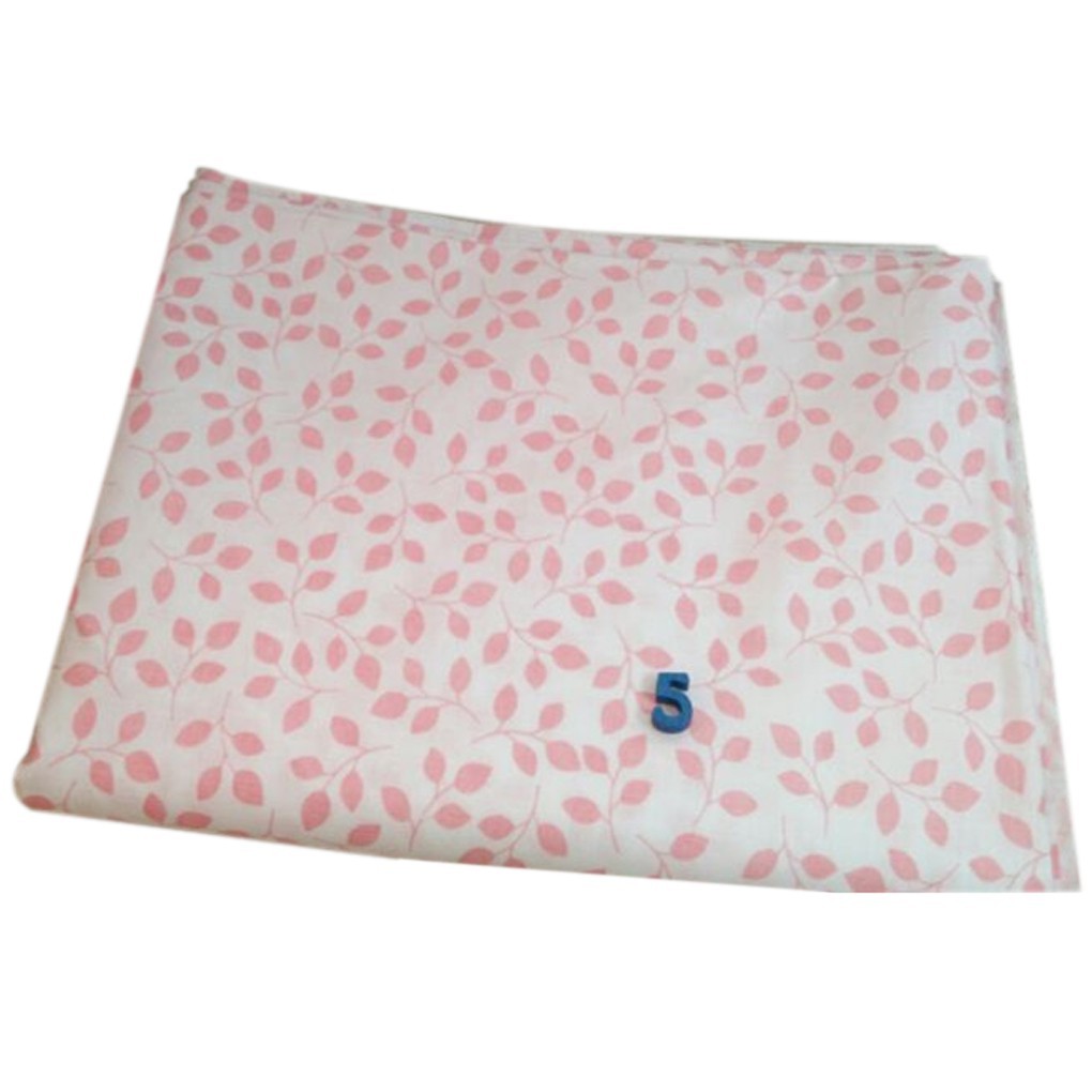 Vải cotton hoa tông màu hồng dùng làm thủ công