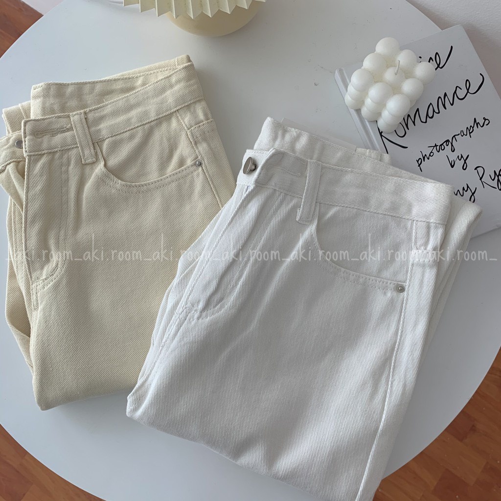 Quần baggy nữ, ống suông 9 tấc