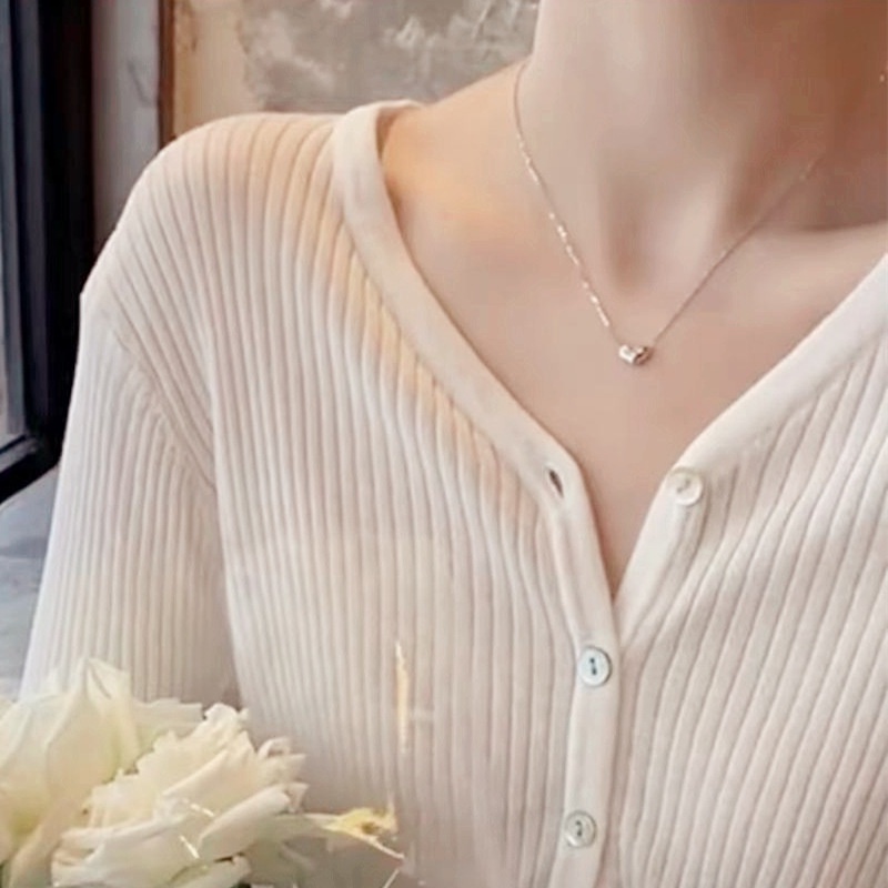 Dây chuyền đeo cổ nữ trái tim sợi nhỏ tiểu thư trang sức