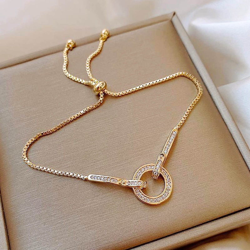 Vòng Tay Mạ Bạc 925 Chống Dị Ứng Đính Đá Lấp Lánh Phong Cách Hàn Quốc