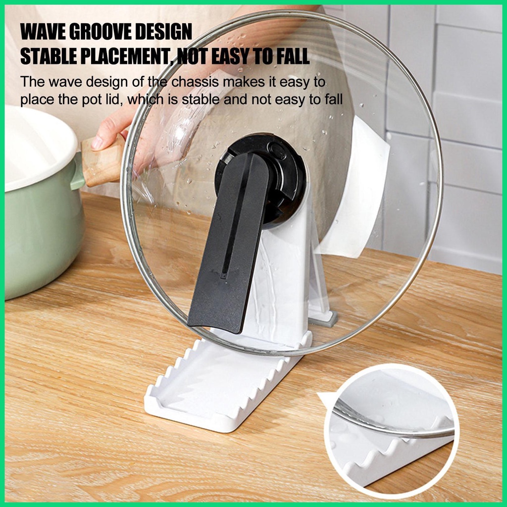 Giá Đỡ Nắp Nồi Và Muỗng Có Thể Gấp Lại Tiện Dụng