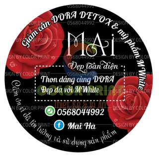 Combo 1000tem Decal Giấy - Kích thước 3cm