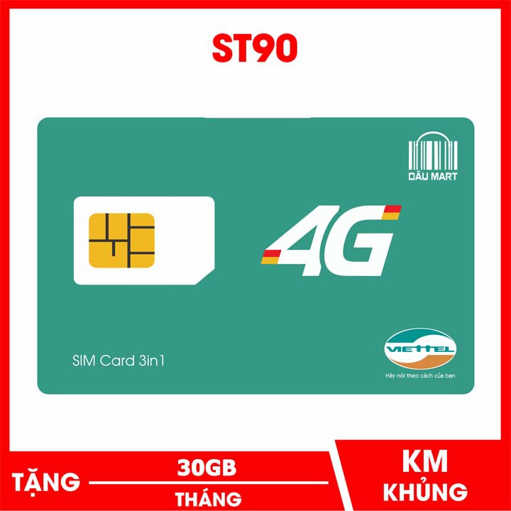 [GIÁ RẺ SỐ 1] Sim 4G Viettel ST90 Tặng 30GB/T, Có Thể Nghe Gọi - Hàng Chính Hãng