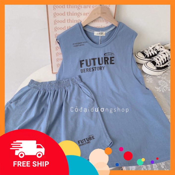 Set Bộ Nữ TankTop FUTURE Áo Ba Lỗ Có Bra Kèm Quần Short 3 Màu So Hot - Sỉ Ngọc Tâm
