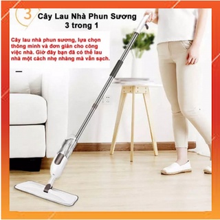 💕cây lau nhà kèm bình xịt 💕