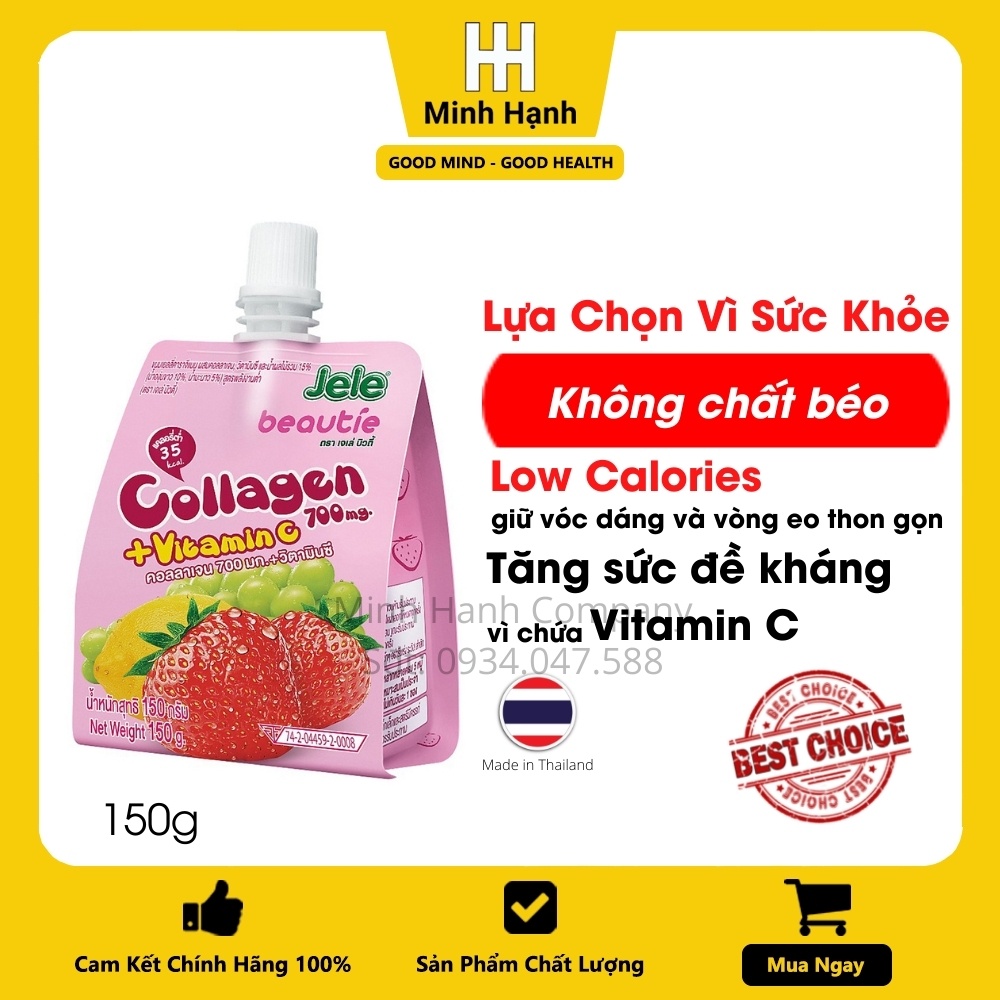 Gói Nước Trái Cây Thạch Jeje Beautie  Minh Hạnh Nhiều Vị Giòn Dai Thanh Mát Gói 150g