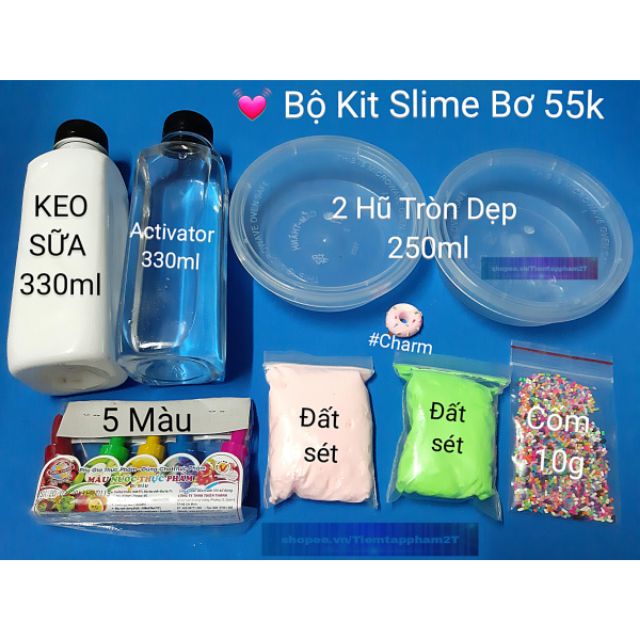 [ 55k ] Bộ Kit Slime Bơ / Butter Slime / 9 Món siêu rẻ