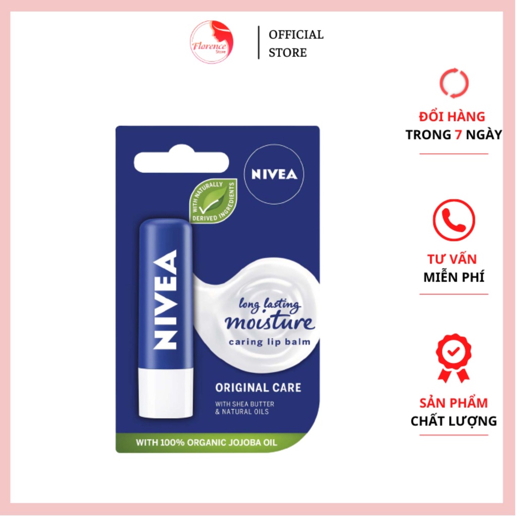 Son Dưỡng Môi Nivea Chuyên Sâu 4.8g giữ ẩm cho đôi môi mềm mại, căng bóng