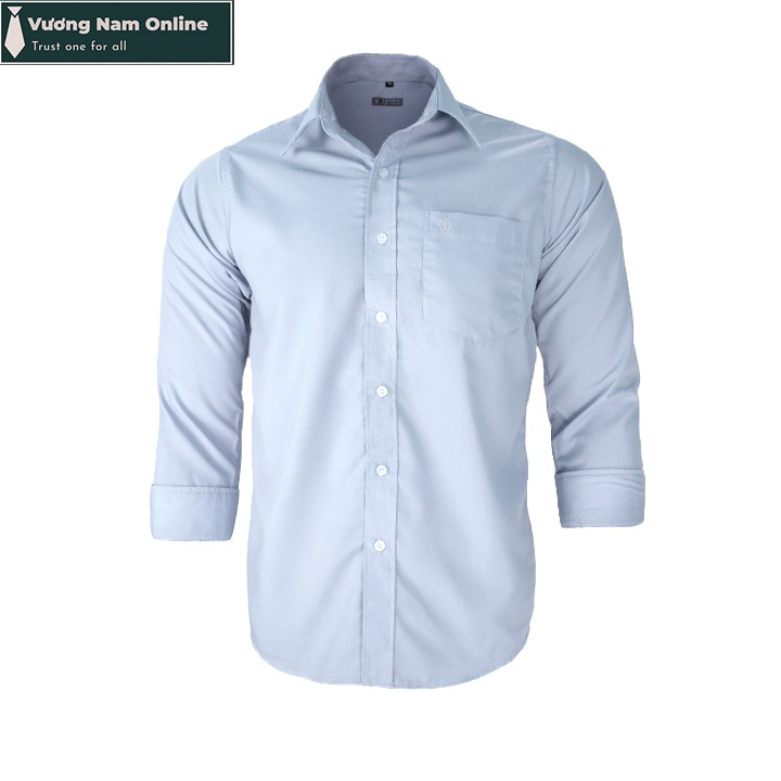 Áo sơ mi nam công sở dài tay cao cấp form rộng đẹp vải kate trơn mát VN13D
