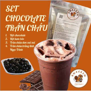 Set làm socola trân châu, nguyên liệu tự làm đồ uống Snackin