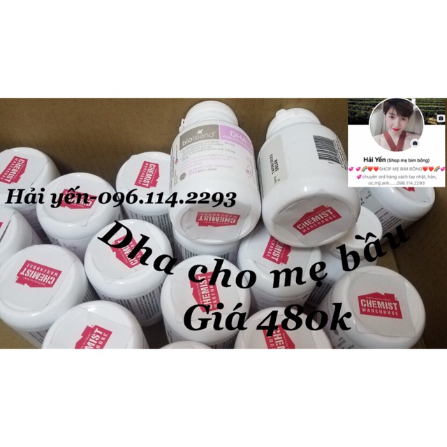 Dha bầu hàng xách tay úc