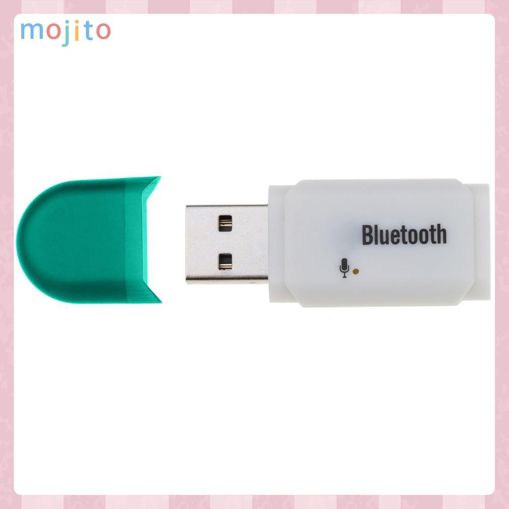 MOJITO Bluetooth 5.0 Mini USB Wireless Adapter Audio Stereo Receiver Car Kit w/Mic