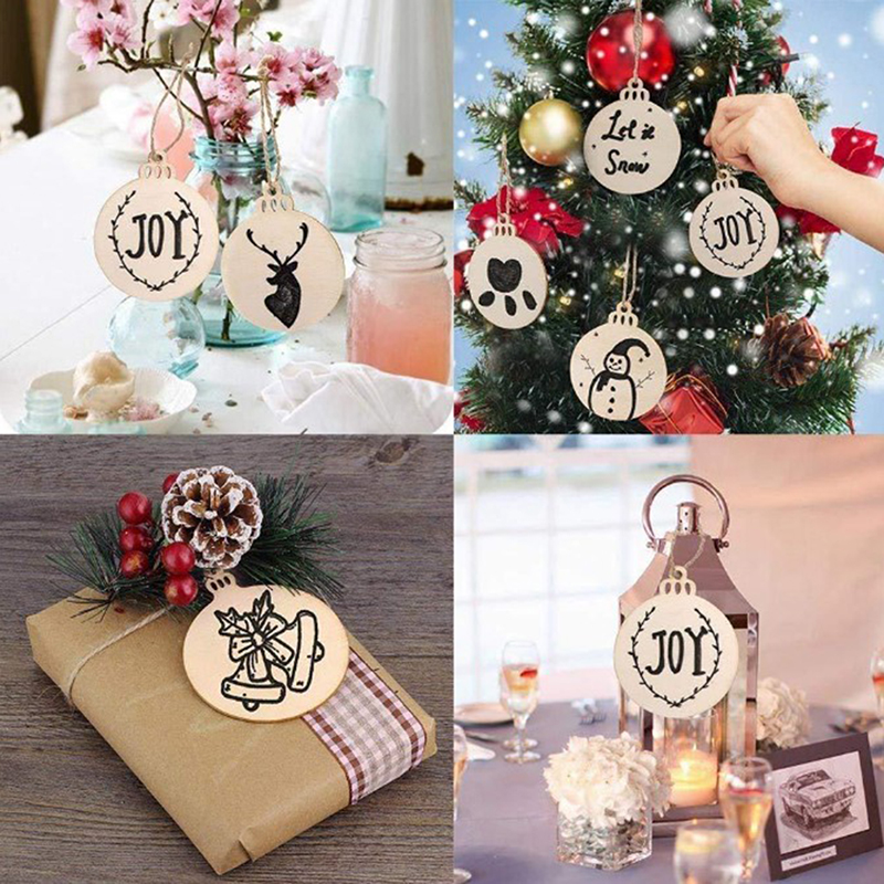 Bộ 10 Đồ Dùng Trang Trí Cây Thông Noel Bằng Gỗ