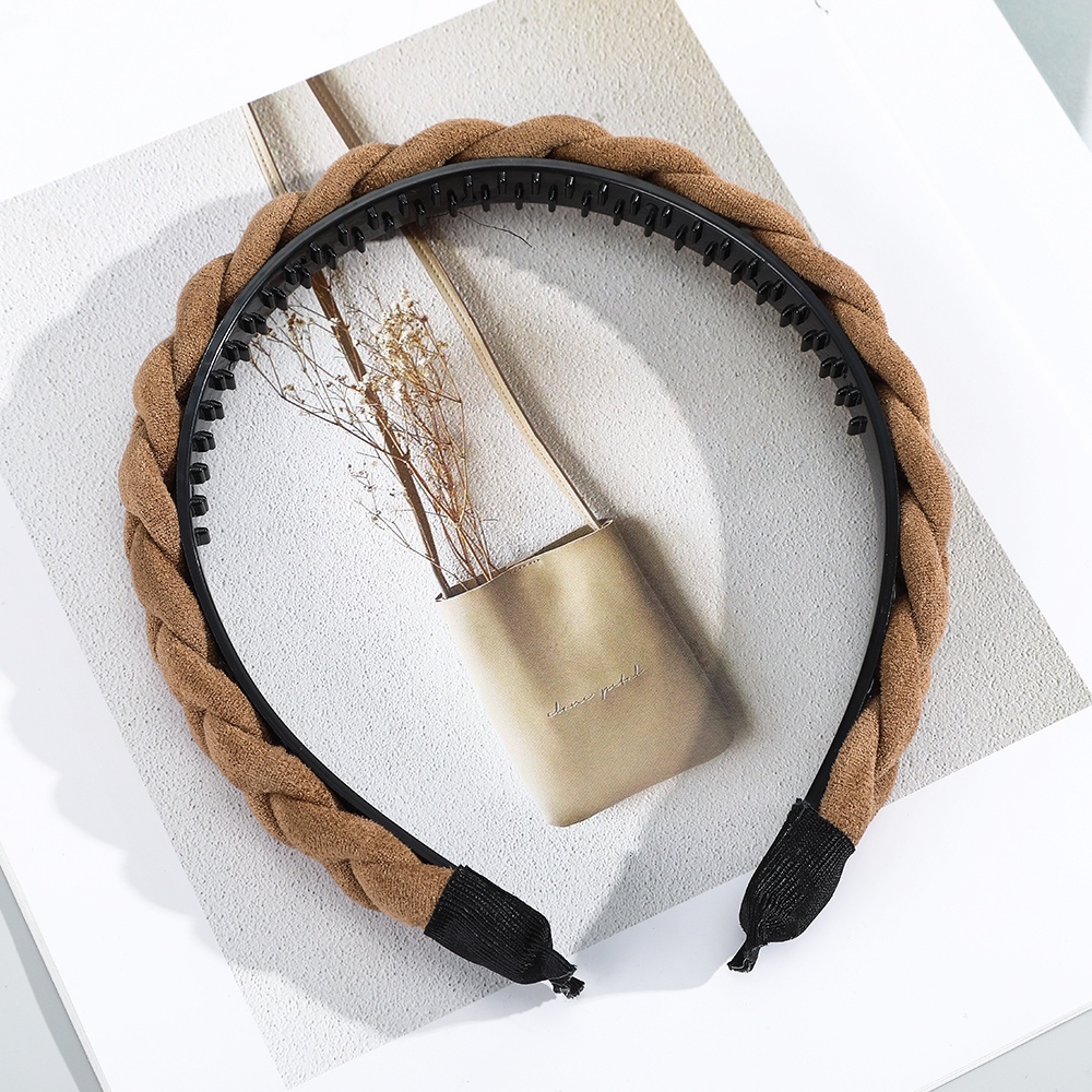 Cài Tóc Haimeikang Bện Màu Trơn Phong Cách Hàn Quốc Độc Đáo