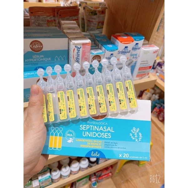 Nước Muối Sinh Lý Physiodose hộp 40 ống cho bé