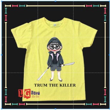 Áo phông cho bé trai in hình Trum The Killer, ink sans áo thun trẻ em đủ size