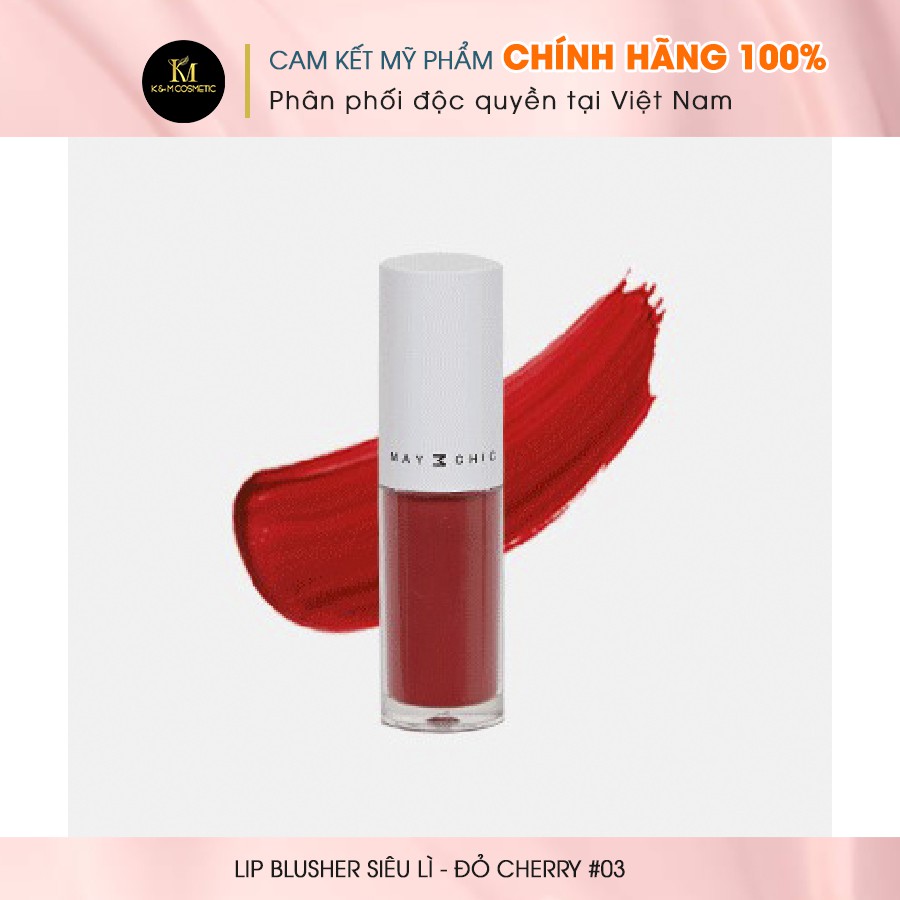 Son Lì  Mềm Mịn  Lâu Trôi LIP BLUSHER - ĐỎ CHERRY #03 3.5g-   K0096