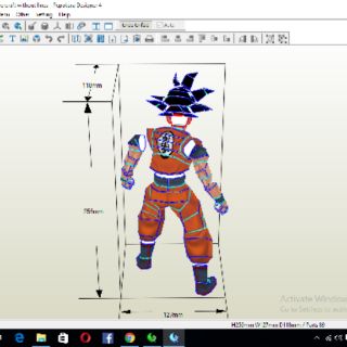 Mô hình giấy goku 23cm