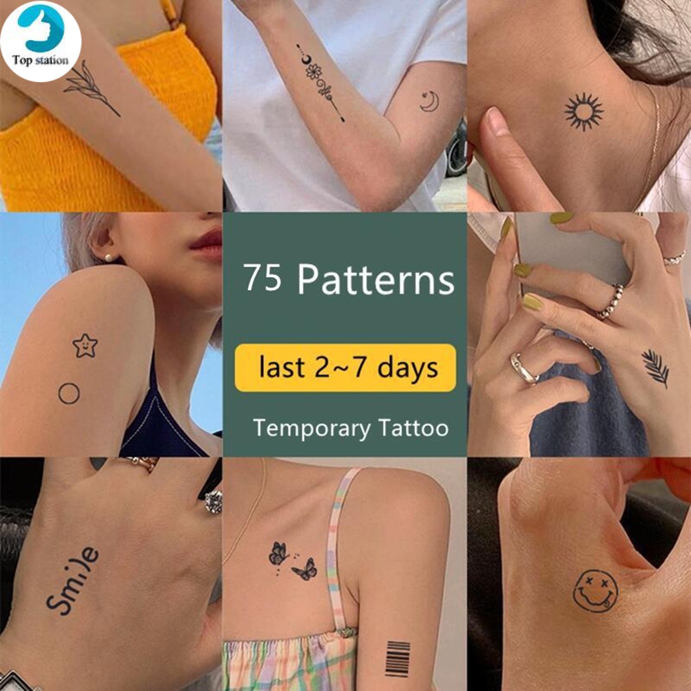 Hình xăm dán tạm thời nhiều thiết kế họa tiết dễ thương chống nước không phản xạ