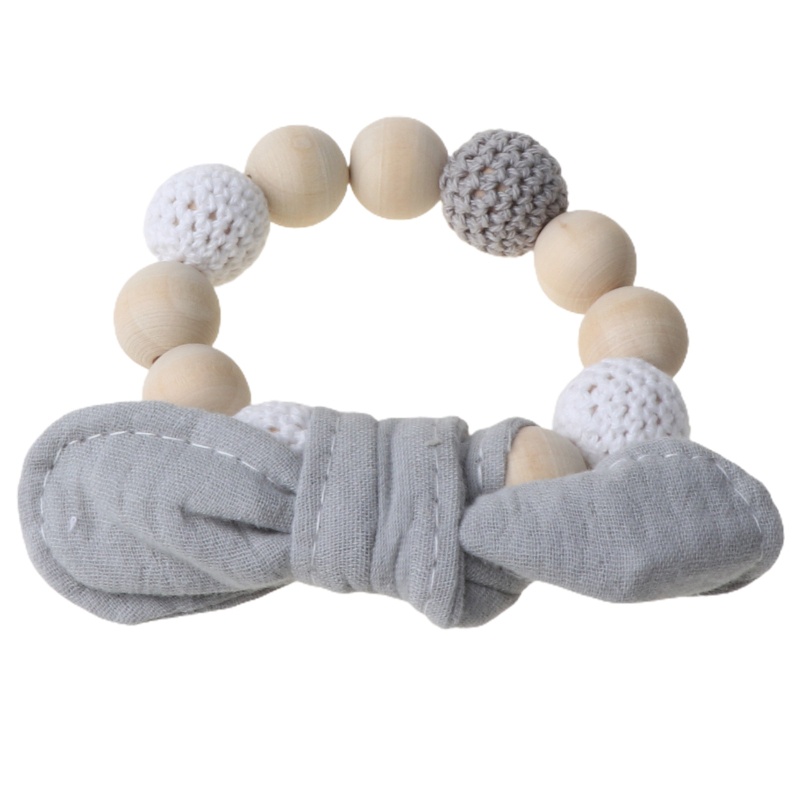 Set 2 Yếm Cotton Mềm Mại Hình Tam Giác Đeo Cổ Tay Cho Bé Gặm Nướu
