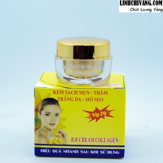 Kem sạch mụn thâm, trắng da, mờ sẹo linh chi vàng 15g